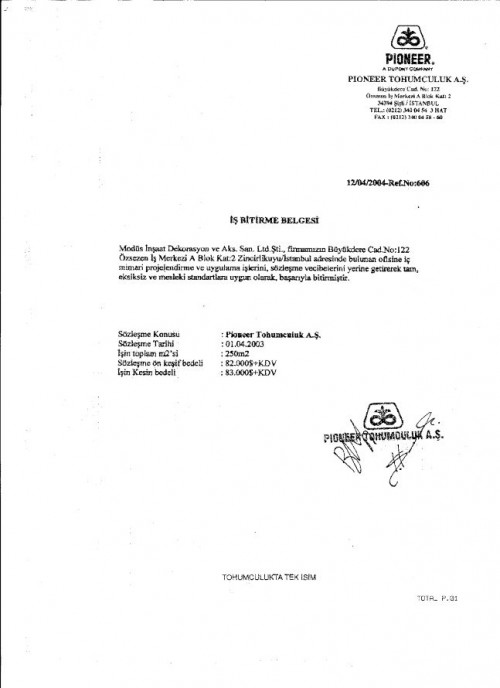 Pionner Tohumculuk A.Ş.